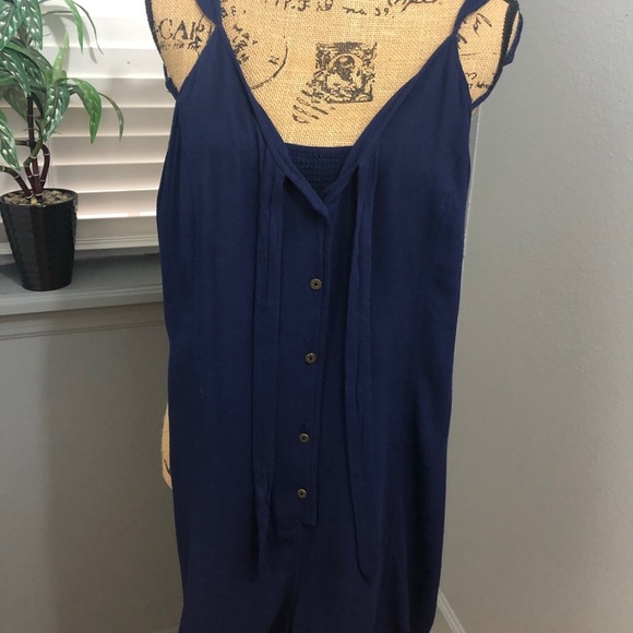 Dresses & Skirts - Onetheland adorable blue romper w/front buttons 💕